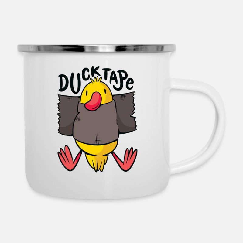 Duck Taping Comedy Character Design - Camper Mug - white
