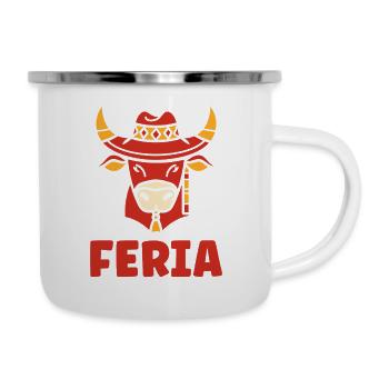 Oxhead Feria Azulejos - Emaille-Tasse - Weiß - Rechts