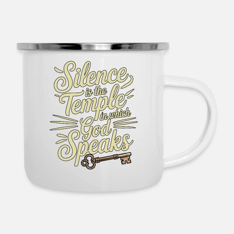 Silence – God Speaks Design - Camper Mug - white