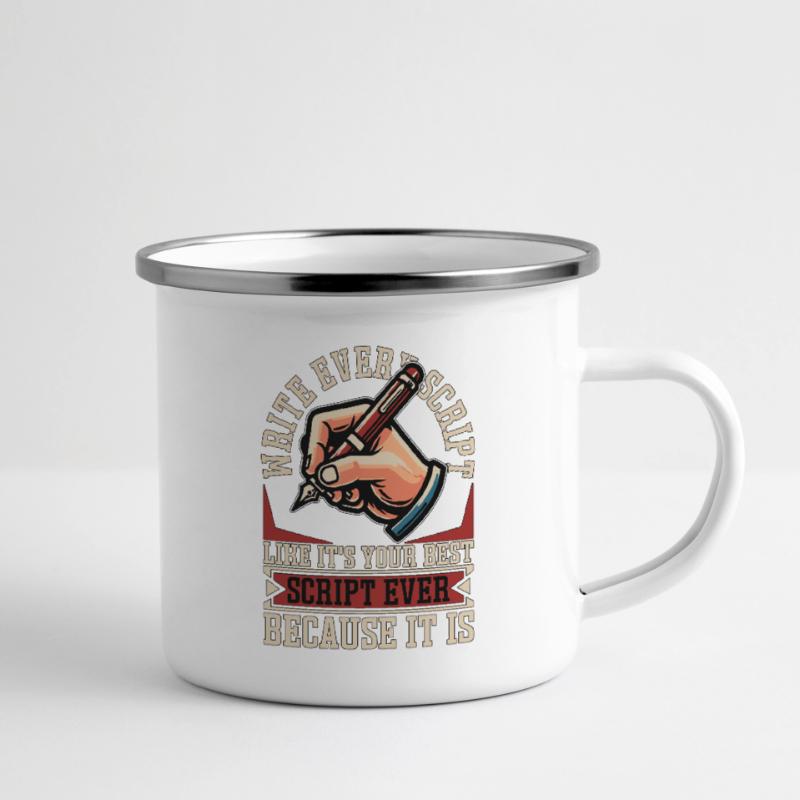 Scénariste Écrivez chaque scénario comme un script Tasse émaillée