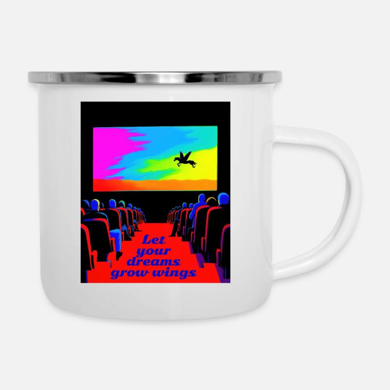 Traumvisionen  - Emaille-Tasse - Weiß