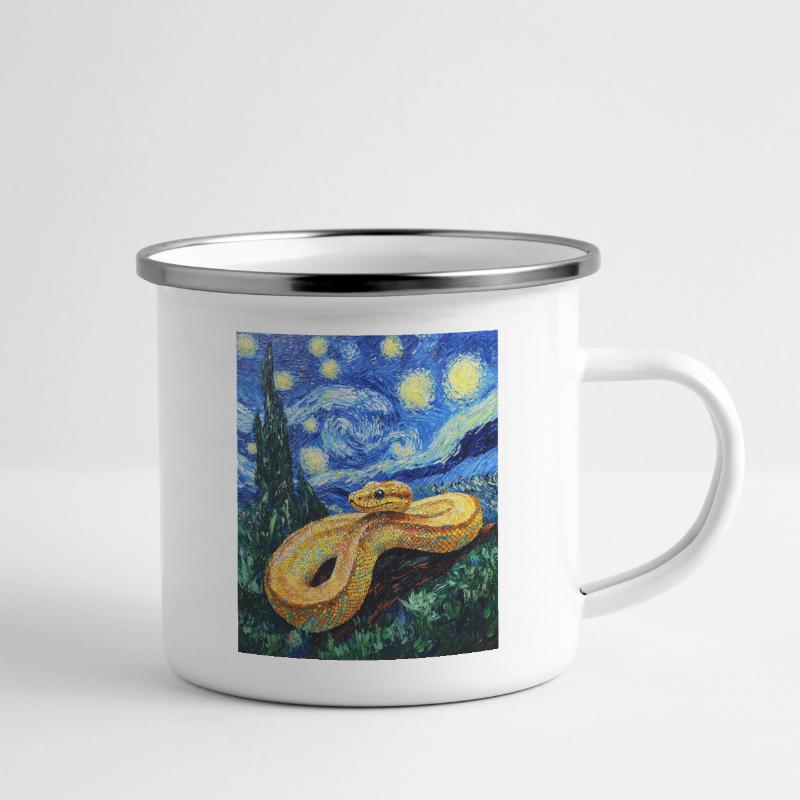Snake Python Van Gogh Style Starry Night Camper Mug