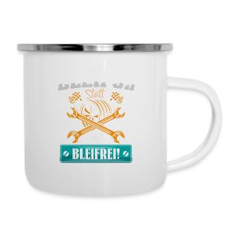 Auto Tuner Tuning Kfz Werkstatt Mechaniker Spruch - Tasse émaillée - blanc - Droite