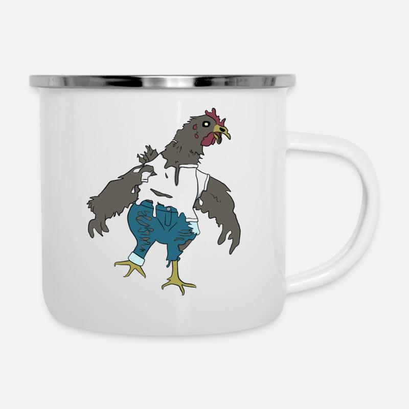 Zombie Chicken - Camper Mug - white