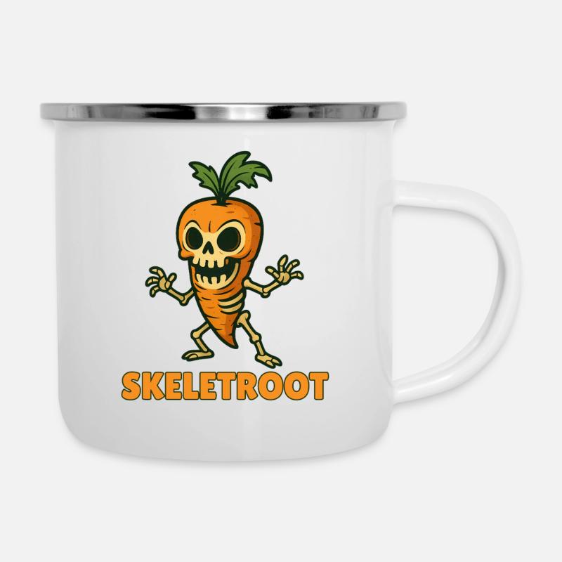 Funny Vegetable Monster – Halloween Fun - Camper Mug - white