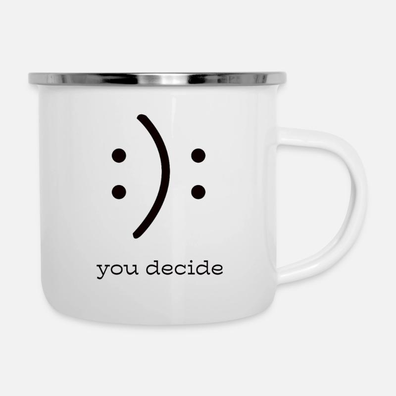 C’est vous qui décidez : Smily Graphics - Tasse émaillée - blanc