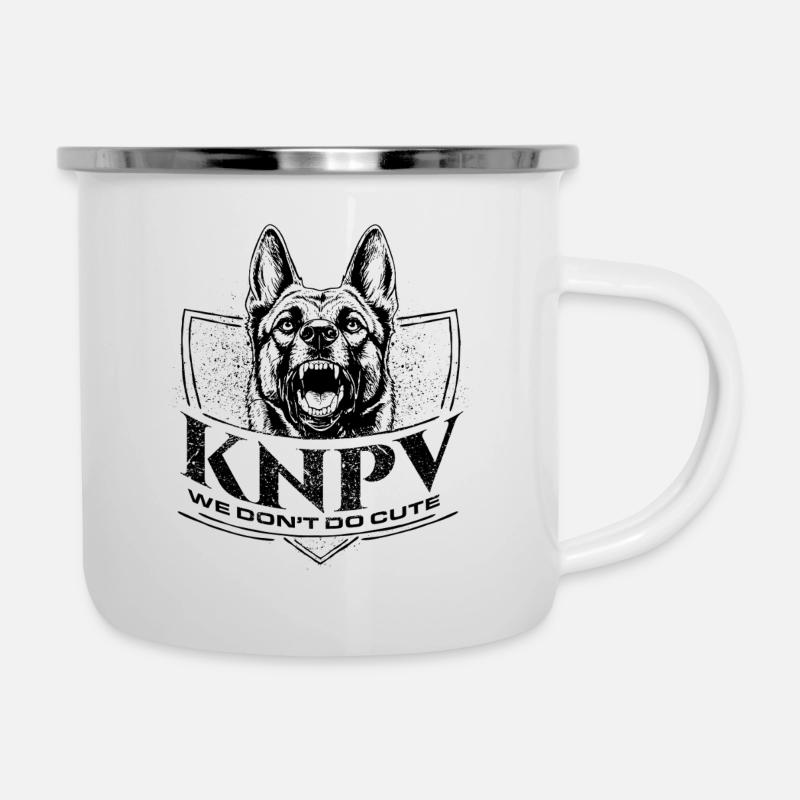 Formation de chiens de travail KNPV - Tasse émaillée - blanc