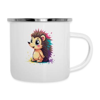Rainbow spine hedgehog - Camper Mug - white - Right