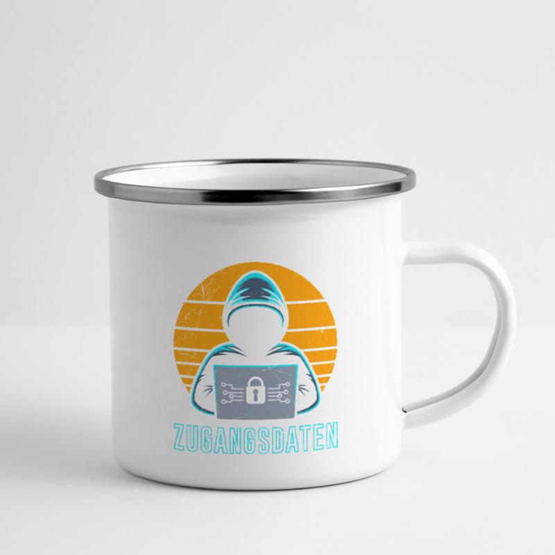 Science Coder BIN DER HERR DEINER ZUGANGSDATEN Emaille-Tasse