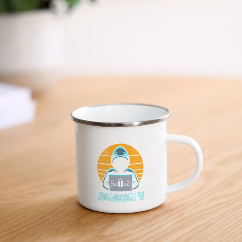 Science Coder BIN DER HERR DEINER ZUGANGSDATEN Emaille-Tasse
