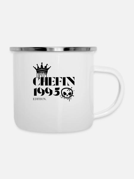 Chefin Edition 1995 Powerfrau 30 Jahre - Emaille-Tasse - Weiß
