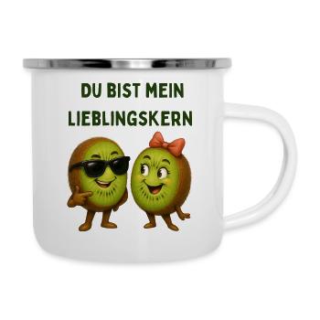 Kiwis préféré dans le style - Tasse émaillée - blanc - Droite
