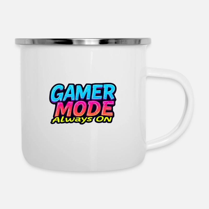 Mode Gamer Toujours Activé - Tasse émaillée - blanc
