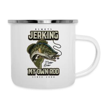 Always Jerking My Rod Funny Fishing Born 2000 - Camper Mug - white - Right