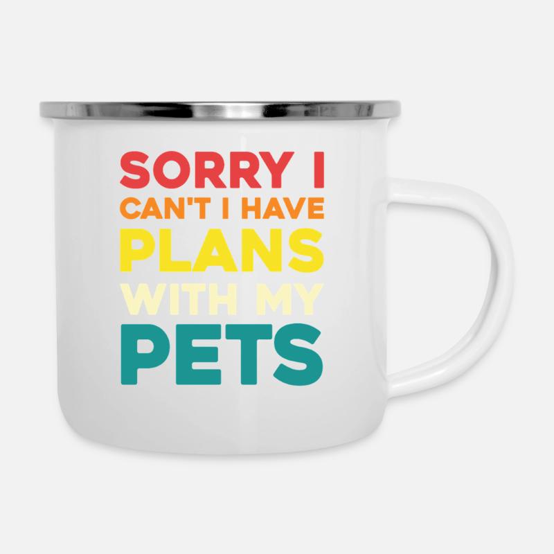 I have plans for my pets - Camper Mug - white