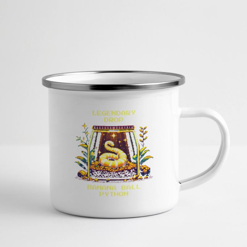 Legendärer Fund: Banana Königspython | Python Emaille-Tasse