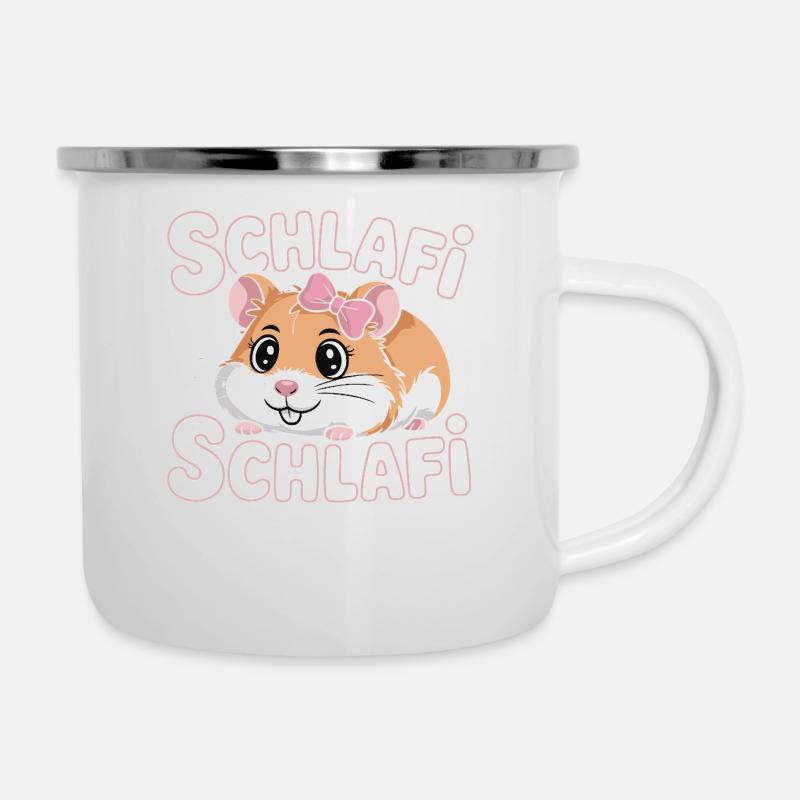 Schlafi Schlafi Hamster Design - Tasse émaillée - blanc