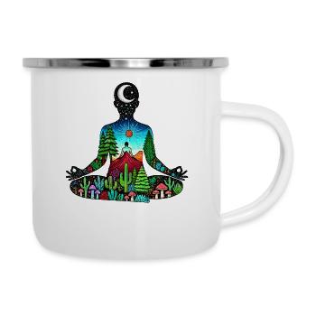 meditation nature - Emaille-Tasse - Weiß - Rechts