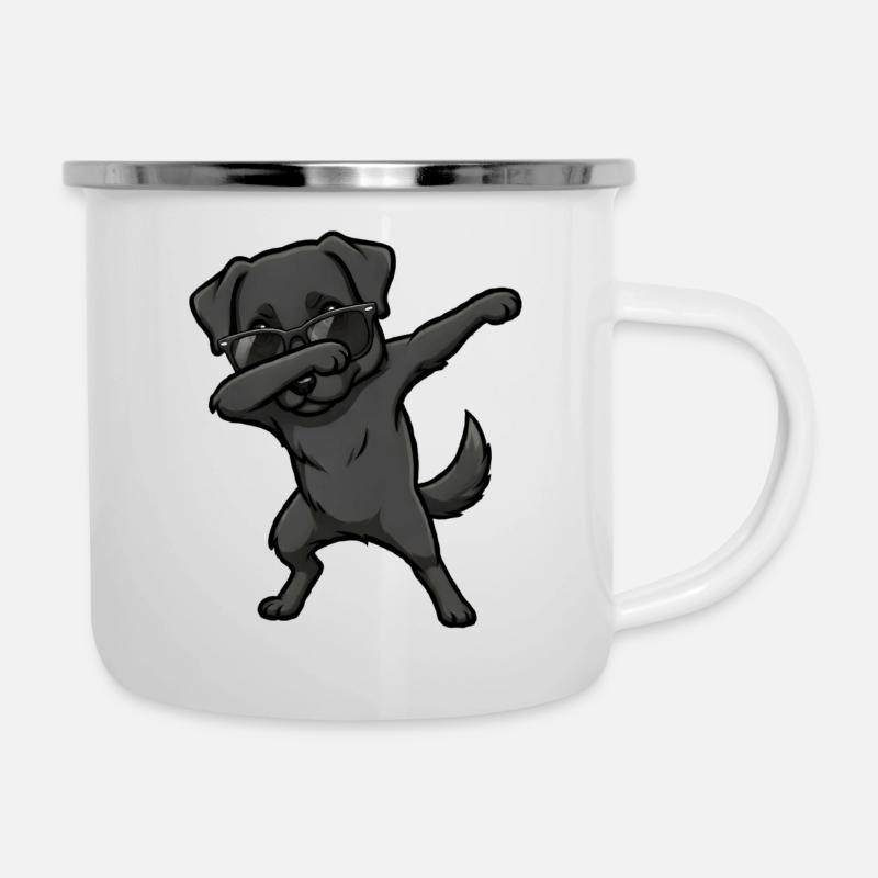 Dabping du Labrador Retriever - Tasse émaillée - blanc