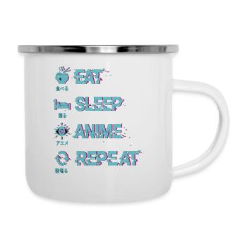 EAT SLEEP ANIME REPEAT - Camper Mug - white - Right