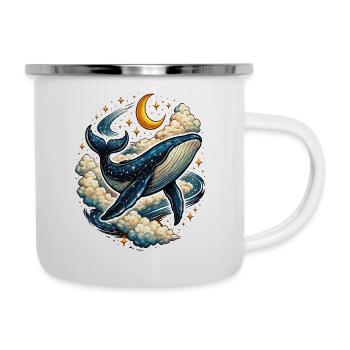 Baleine Céleste dans les Nuages - Tasse émaillée - blanc - Droite