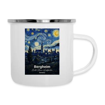 Bergheim Germany Sternennacht  - Emaille-Tasse - Weiß - Rechts