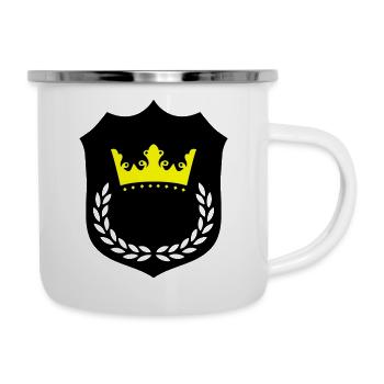 Crown Splendour Yellow Black - Camper Mug - white - Right