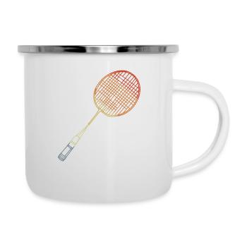 Badminton Racket Sketch - Camper Mug - white - Right