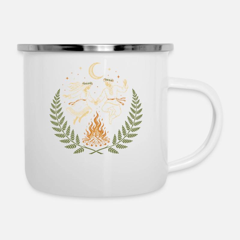 Kupala Night Dance - Camper Mug - white