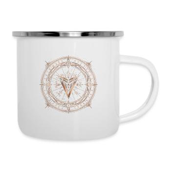 Runes de la Boussole Cosmique - Tasse émaillée - blanc - Droite