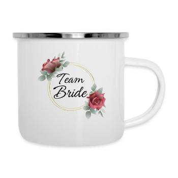 Team-Braut-Matching - Emaille-Tasse - Weiß - Rechts