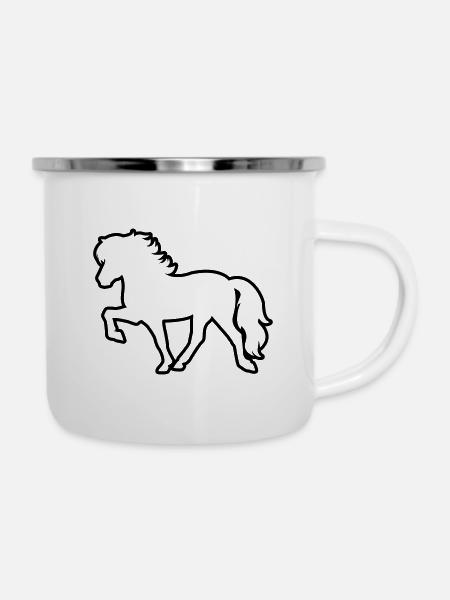Tölter - Emaille-Tasse - Weiß