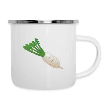 Radis - Tasse émaillée - blanc - Droite