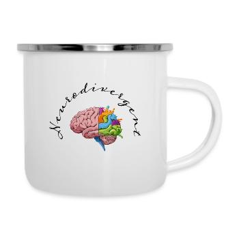 Neurodivergent - Emaille-Tasse - Weiß - Rechts