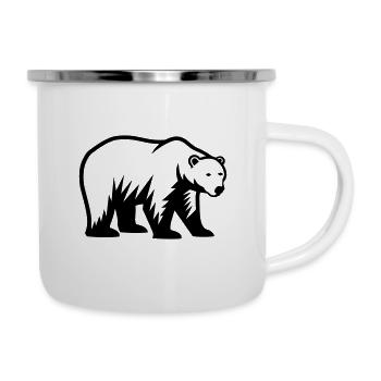 Eisbär - Emaille-Tasse - Weiß - Rechts