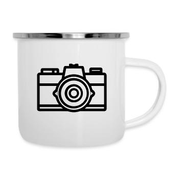 Kamera - Emaille-Tasse - Weiß - Rechts