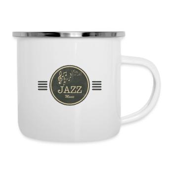 Jazz Musique - Tasse émaillée - blanc - Droite