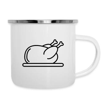 Chicken icon symbol - Camper Mug - white - Right