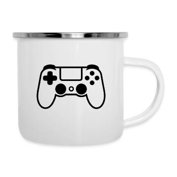 Videospiel-Controller - Emaille-Tasse - Weiß - Rechts