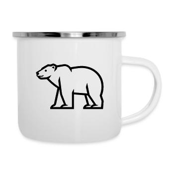 Ours polaire - Tasse émaillée - blanc - Droite