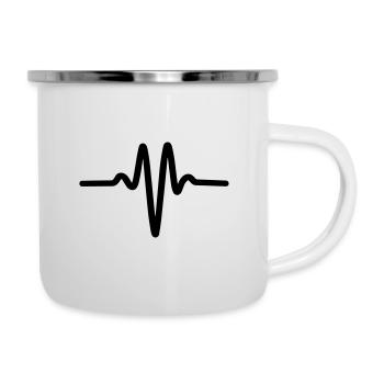 Pouls - Tasse émaillée - blanc - Droite