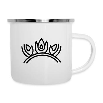 diadème - Tasse émaillée - blanc - Droite