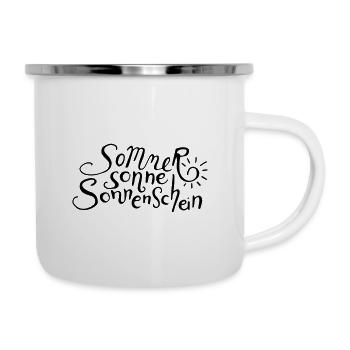 sommer - Emaille-Tasse - Weiß - Rechts