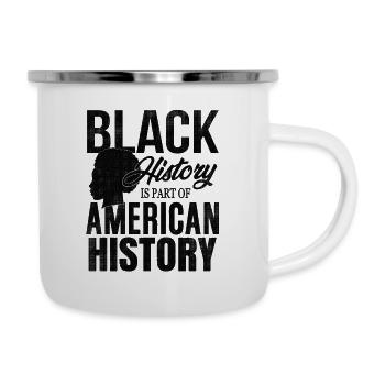 Black History Month - Emaille-Tasse - Weiß - Rechts