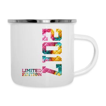 9. GEBURTSTAG LIMITED EDITION 2017 - Emaille-Tasse - Weiß - Rechts