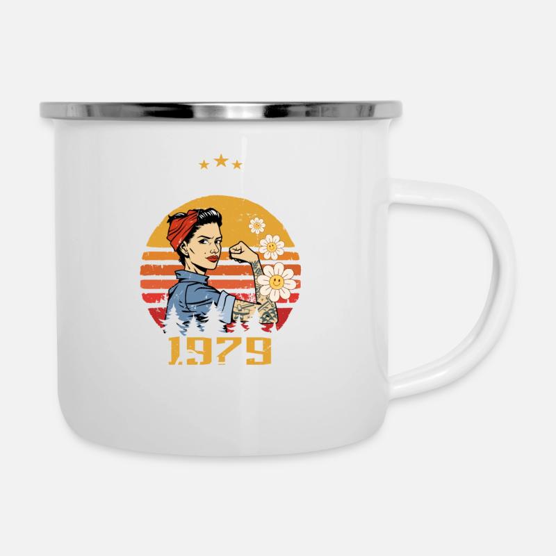 October 1979 born | October 1979 - Camper Mug - white