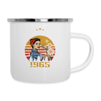 59 years old - Born in February 1965 - Camper Mug - white - Right