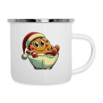 Merry Christmas Retro Cookie Design - Camper Mug - white - Right