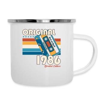 40ème anniversaire cadeau mari cassette avril 1986 - Tasse émaillée - blanc - Droite