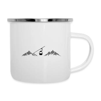 MOUNTAINS WINTER GONDOLA SKI - Camper Mug - white - Right